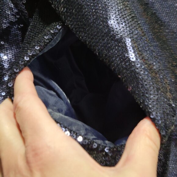 Chicago Bears Sequin Ombre Jacket Women Size 2XL The Wild Collective NFL XXL NEW - Picture 3 of 16